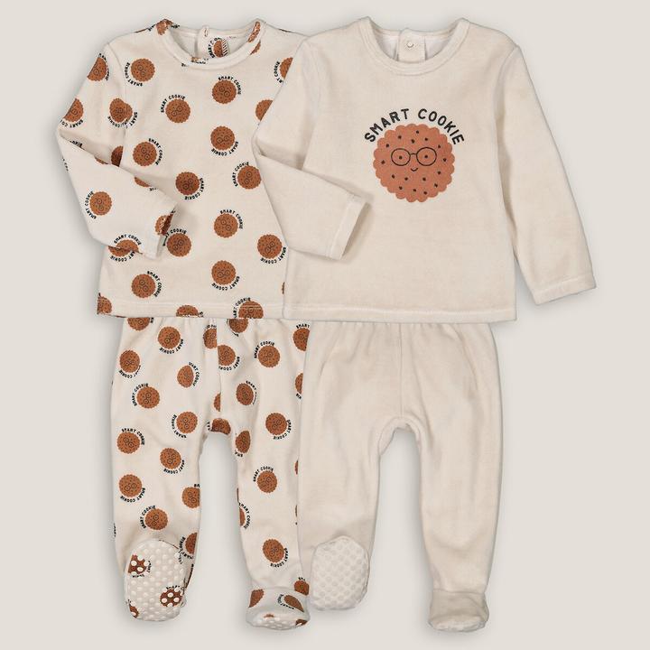 Produktbild La Redoute Collections 2er-Pack Samt-Pyjamas mit Cookie-Motiven (86)