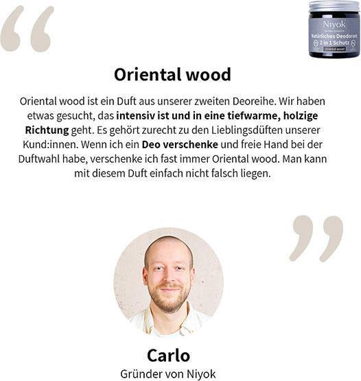 Actual product image Niyok Deodorant cream Oriental Wood (Crème, 40 ml)