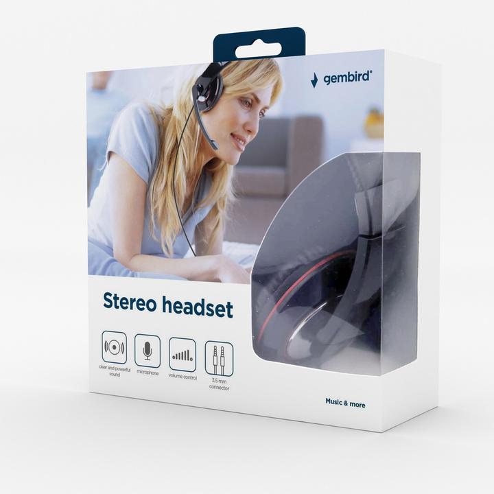 Actual product image Gembird MHS-001 - glossy black (Cable)