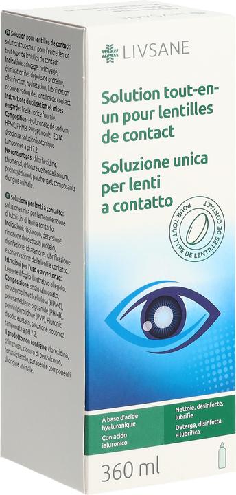 Produktbild Livsane All-in-one-Lösung für Kontaktlinsen (All in One Lösung, 360 ml)