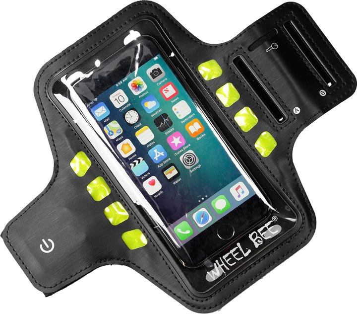 Immagine prodotto Wheel Bee Running Armbag Night Hawk, 8 luci LED, per telefono cellulare/chiavi, Batt. 1xCR2032 incl.