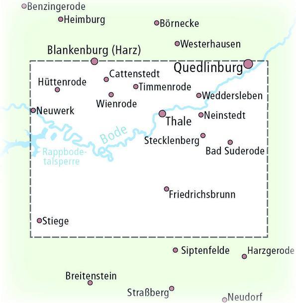 Produktbild PUBLICPRESS Wanderkarte Thale,Bodetal