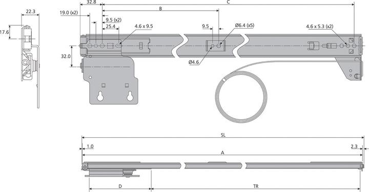 Produktbild Accuride Drehschiebetürbeschläge Inslide/Forslide 1432