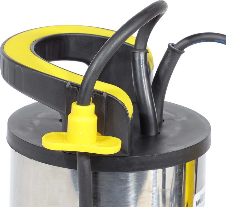 Produktbild Wiltec flachsaugende Tauchpumpe Schwimmer 550W Edelstahl Tiefbrunnenpumpe Pumpe (Durchlaufpumpe)