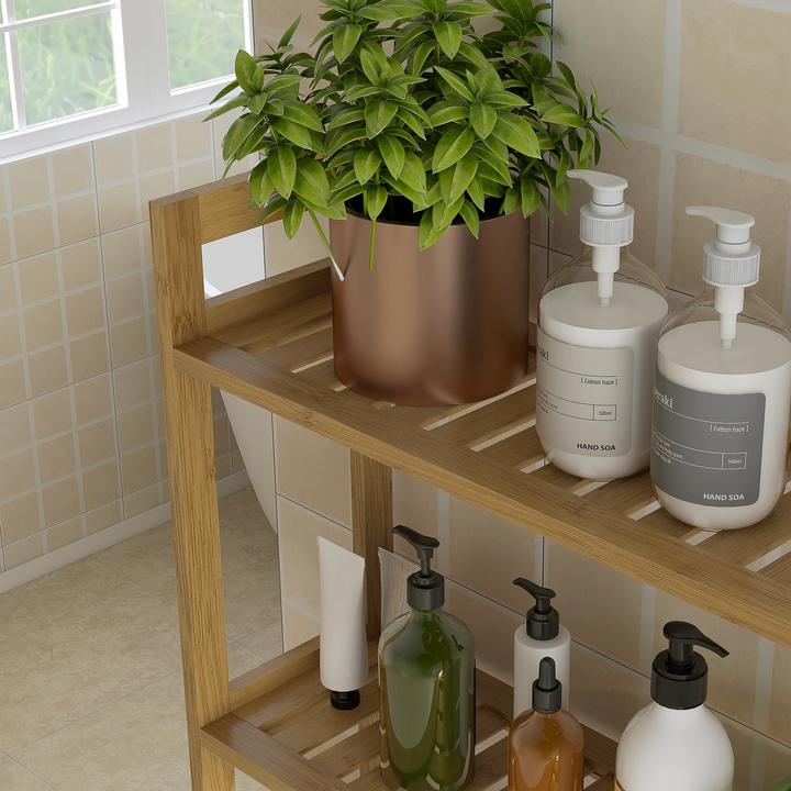 Immagine prodotto Kleankin Scaffale da bagno a 3 livelli (68 x 20 x 165 cm)