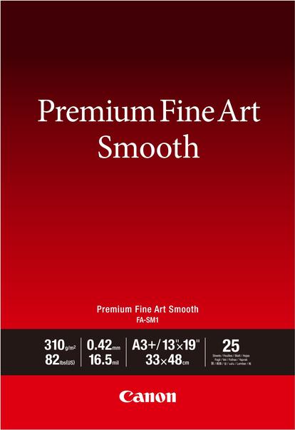 Image du produit Canon Papier Premium 310g FASM1A3+ Fine Art Smooth Sheet (310 g/m², A3+, 1 x)