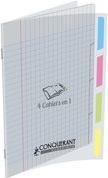 Image du produit Conquerant Cahier "4 en 2,50cm (1"), 240 x 320 mm, seyès couverture en Polypro, 140 pages, agrafé, papier de 90 (240 x 320 mm, Quadrillé, Couverture souple)