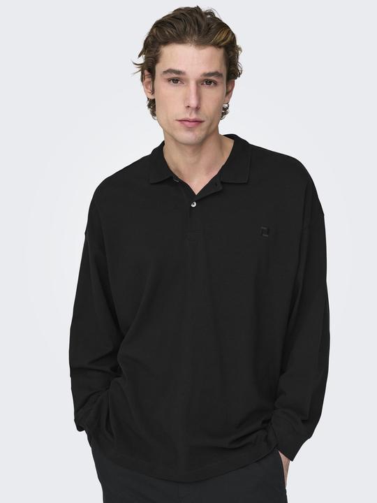 Actual product image Only & Sons Long sleeve polo shirt (XS)
