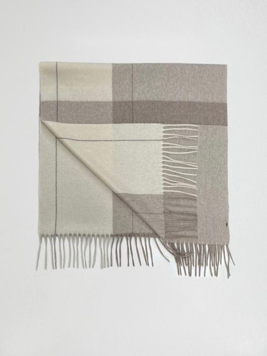 Actual product image Furnari 100% CashmereScarf in Beige/Canvas Shades