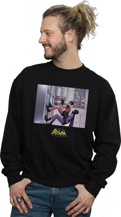 Actual product image Mens Batman TV Series Skyscraper Climb Cotton Sweatshirt (L)