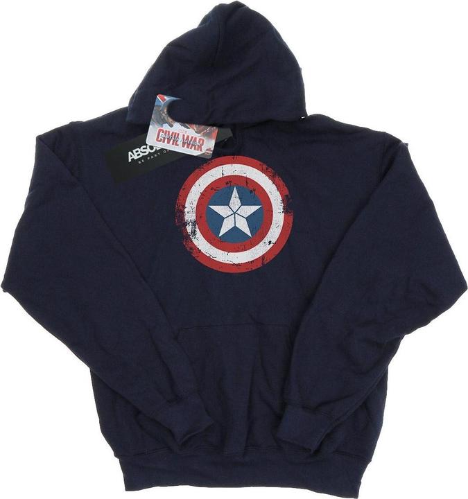 Produktbild Captain America Civil War Distressed Shield Kapuzenpullover (L)