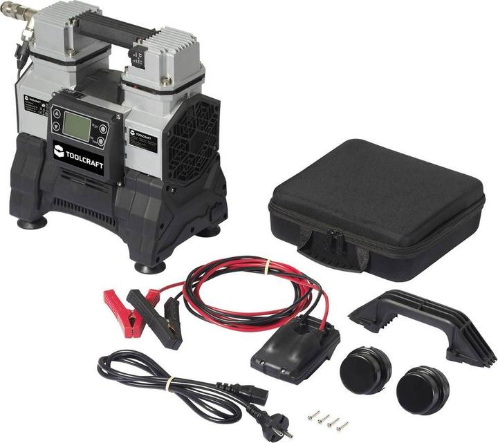 Produktbild Toolcraft TO-8952876 Druckluft-Kompressor 500W 12 V/DC, 24 V/DC, 220 V/AC 9 bar (5 l)