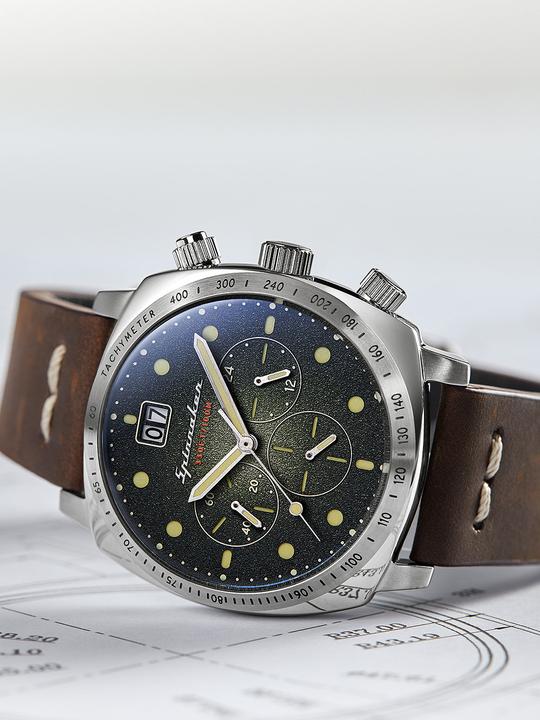 Actual product image Spinnaker SP-5068-02 Hull Chronograph 42mm 10ATM (Chronograph, 42 mm)
