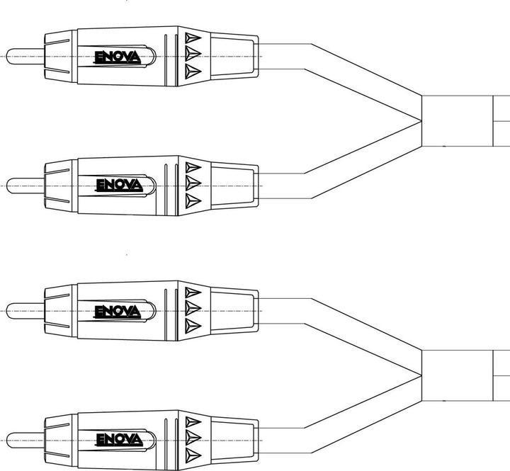 Actual product image Enova Cinch cable RCA, red/black, 7m, stereo (7 m, Cinch)