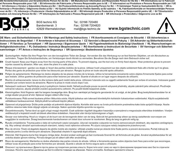 Produktbild BGS Spezial-Zange für Öl- und Kraftstofffilter mit abwinkelbaren Backen (120 mm)