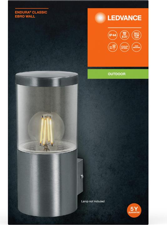 Produktbild Ledvance Endura Classic Ebro Wall E27 Stainless Steel (E27, IP44)