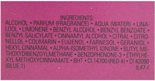 Valeurs nutritives et ingrédients Chanel Allure Sensuelle (Eau de parfum, 50 ml)