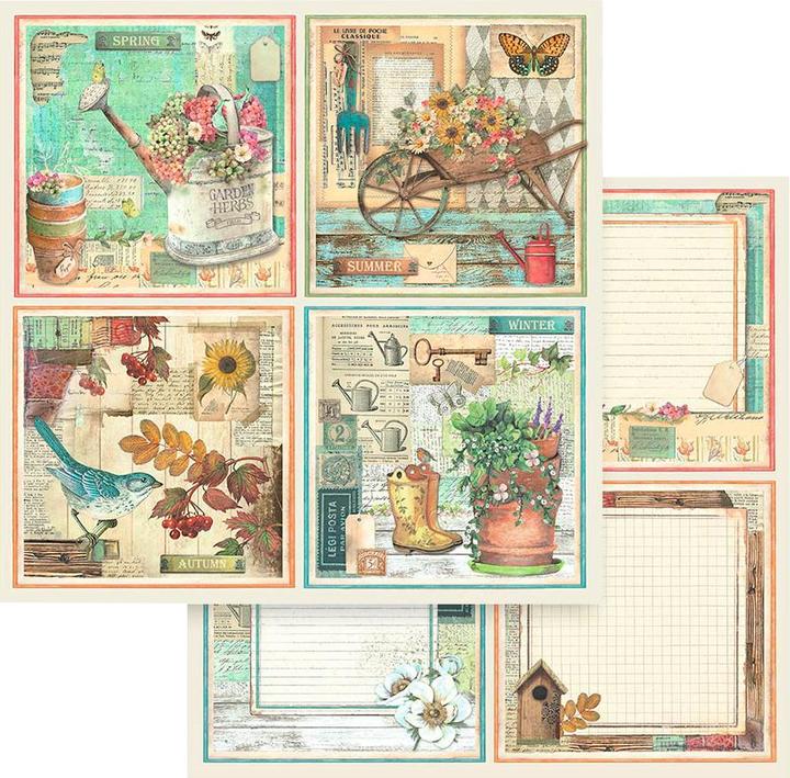 Produktbild Stamperia Scrapbooking Pad "Garden" (190 g/m², 10 x)