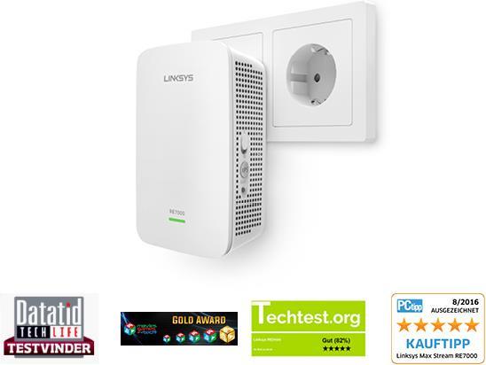 Produktbild Linksys Re7000 Max-Stream (1733 Mbit/s, 300 Mbit/s)