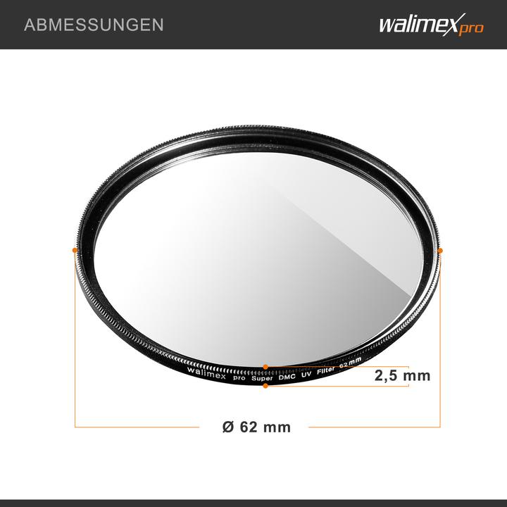 Actual product image Walimex pro per UV filter Slim Super DMC 62mm (62 mm, UV filter, 62 mm)