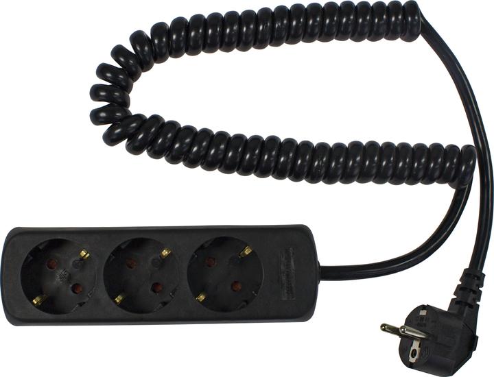 Immagine prodotto As - Schwabe 11432 Presa multipla senza interruttore Contatto di protezione nero (3 x, CEE 7/3, 2.50 m)