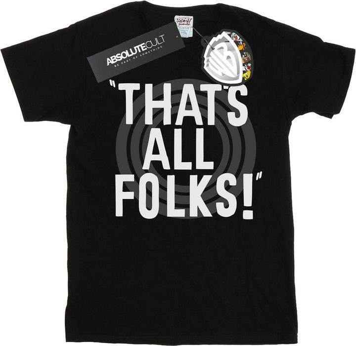 Produktbild Looney Tunes That's All Folks Text TShirt (M)