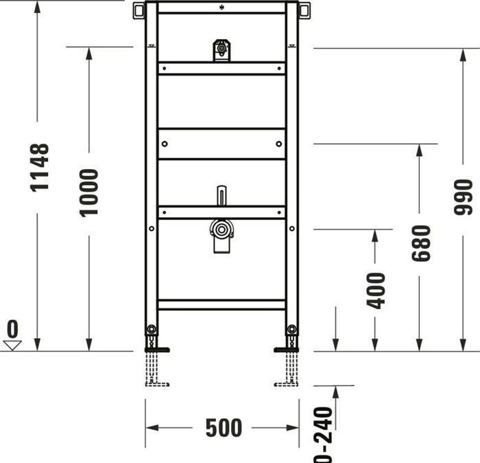 Produktbild Duravit Urinal-Element DURASYSTEM 500x1148mm, Standard, Trockenbau