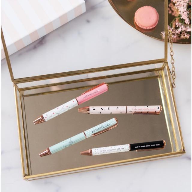 Image du produit Stylo bille Premium - I like you cherry much - de Schreibkram Manufaktur (Or rose, 1 x)