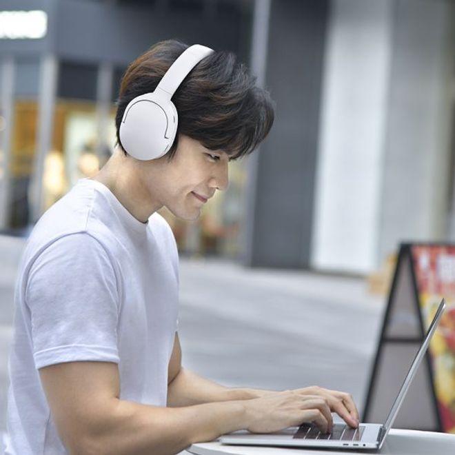 Actual product image Baseus Encok headphone D02 Pro White (40 h, Wireless)