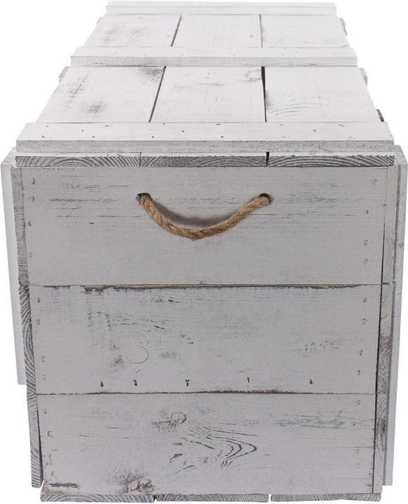 Image du produit Holz Zollhaus Coffre Vintage Shabby blanc, 85 x 42 cm (42 x 85 x 12 cm, 137.51 l)