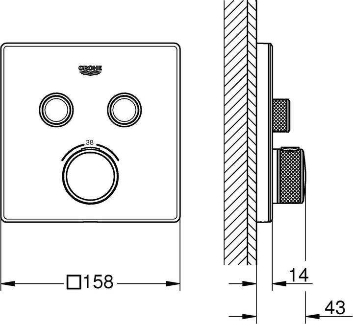 Produktbild Grohe Grohtherm SmartControl Thermostat