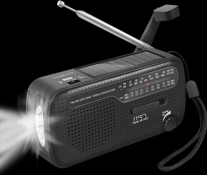 Produktbild LogiLink Dynamo-Handkurbel-Radio (MW, UKW, KW)