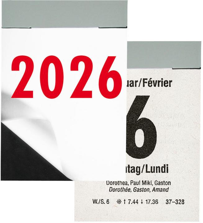 Biella Calendrier à effeuiller Jour (5,4 x 8 cm, Français, Allemand)