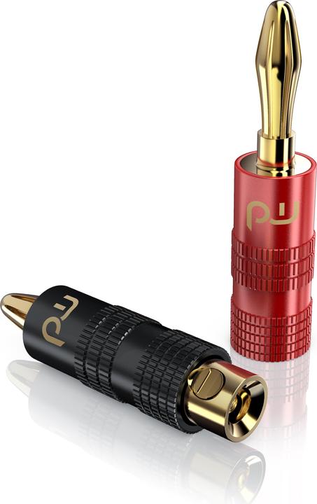 Produktbild Primewire Bananenstecker für Lautsprecher Kabel bis 6mm², Lautsprecherstecker für Verstärker, HIFI-Receiver