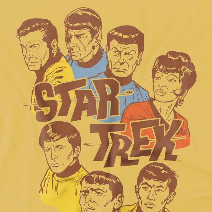 Actual product image Mens Retro Illustrated Crew T-Shirt (XL)