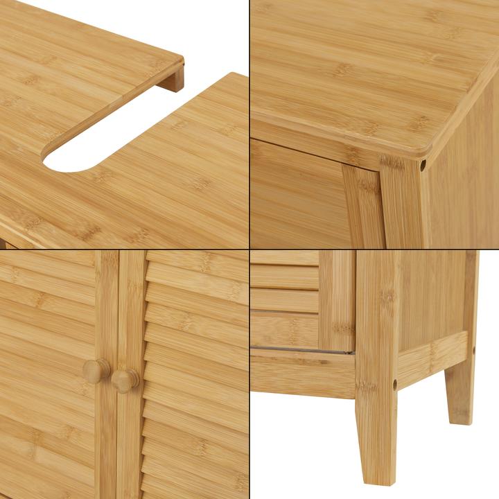 Immagine prodotto En.Casa Mobile lavabo in bambù Värmdö 60x67x30cm (60 x 67 x 30 cm)