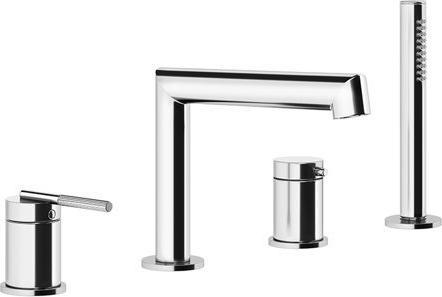 Produktbild Gessi Ingranaggio Vier-Loch Wannenrand-Einhebelmischer, Auslauf 190 mm, separate 2-Wege Umlenk-Kartu