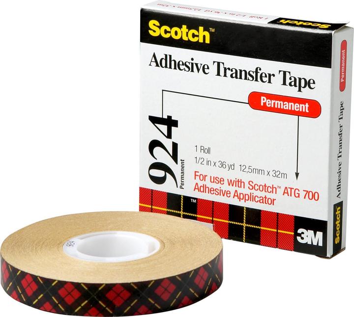 Actual product image 3M ATG AdhesiveFilm 924EU Transp (12 mm)