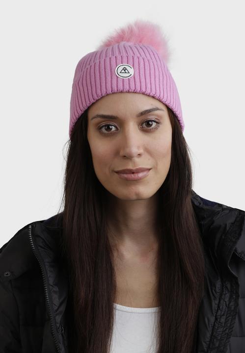 Image du produit Cash-Mere Kaschmir Rib Mütze mit Bommel (Taille unique)