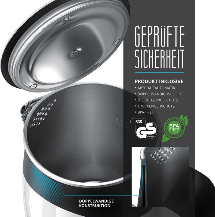 Produktbild Arendo Reise Wasserkocher mit Temperatureinstellung (0.50 l)