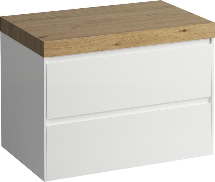 Laufen Lani Waschtischplatte wildeiche inkl. Unterschrank, ohne Ausschnitt, 785x495x580mm, H40655011