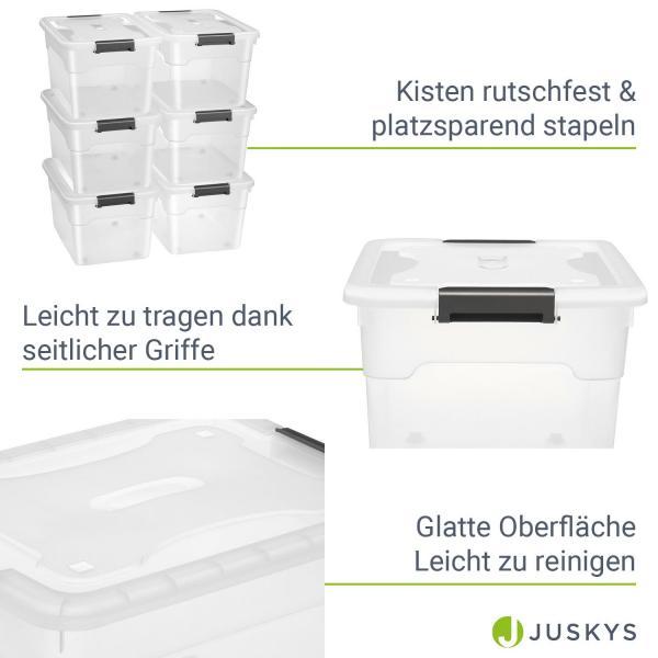 Actual product image Juskys Storage box set with lid (58 x 43 x 34 cm, 60 l)