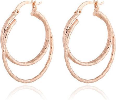 Actual product image Hermex Gold Plated LUXURY Earrings - Pink Gold (Copper alloy)