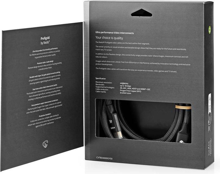 Actual product image Nedis High Speed??HDMI Cable with Ethernet| HDMI Plug|| 4Ka60Hz| - Cable - Digital/D (5 m, HDMI)