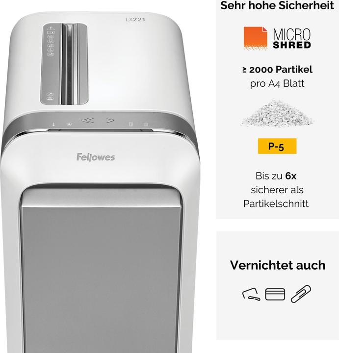 Immagine prodotto Fellowes Powershred LX221 (Microtaglio)