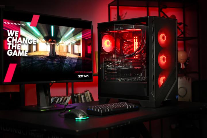 Actual product image Action .Actina Gaming GameOn (Intel Core i5-14600KF, 32 GB, 1000 GB, GeForce RTX 4070 Ti Super)