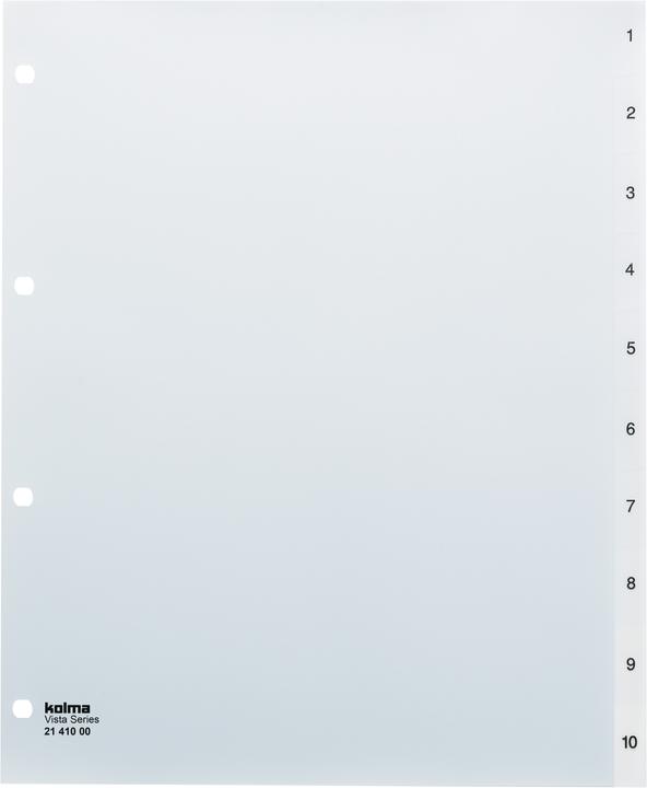 Produktbild Kolma Register A4 XL Vista 1-10 10-teilig transparent farblos