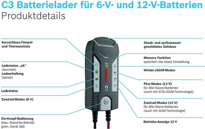 Productafbeelding Bosch Automotive C3 (12V, 3.80 A)