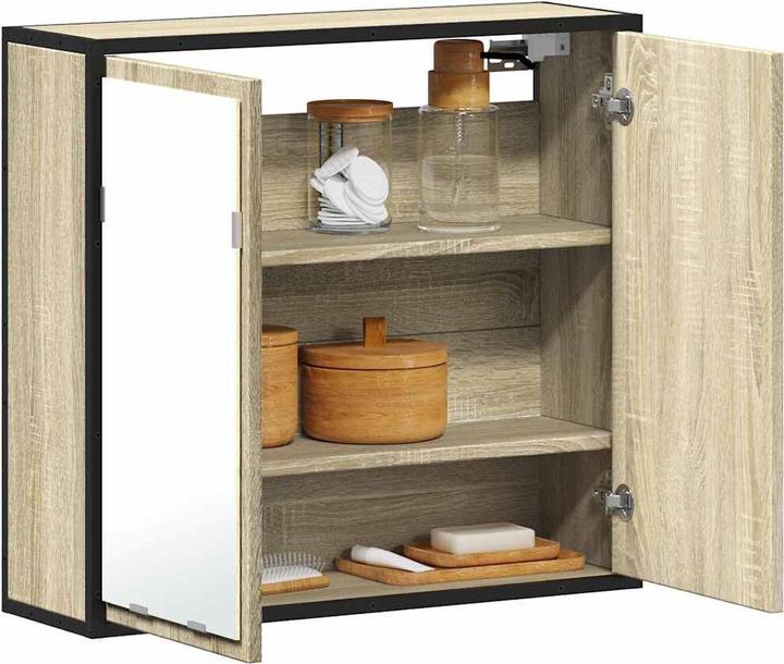 Produktbild VidaXL Bad-Spiegelschrank Sonoma-Eiche 65x20x60 cm Holzwerkstoff (65 x 20 x 60 cm)