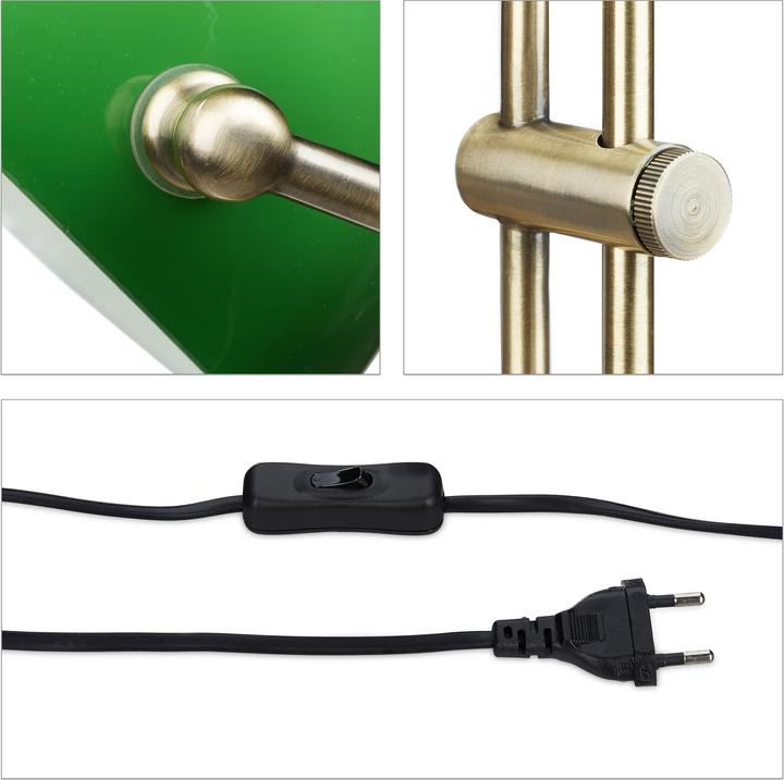 Image du produit Relaxdays Lampe de banquier (E27)